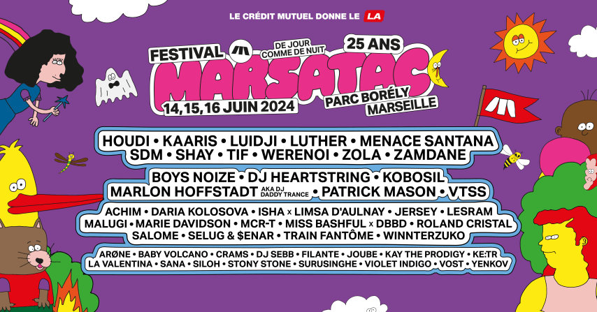 Marsatac - Parc Borély Marseille - Du 14 au 16 juin 2024