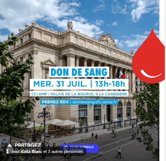 Don de Sang - Palais de la Bourse - Marseille - 31 juillet 2024