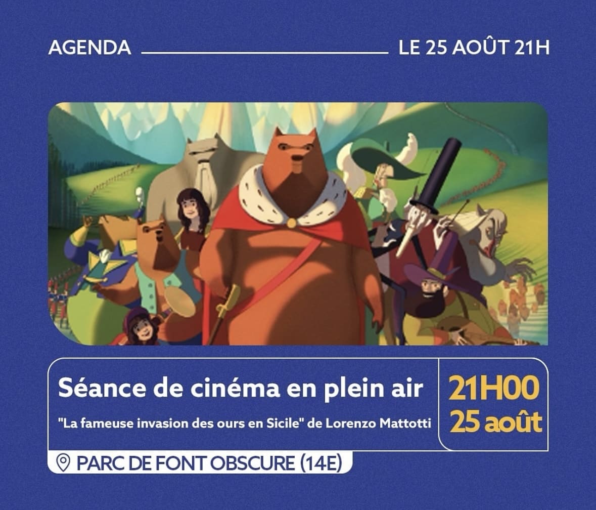 Ciné Plein Air - La Fameuse invasion des Ours de Sicile - 25 août 2024