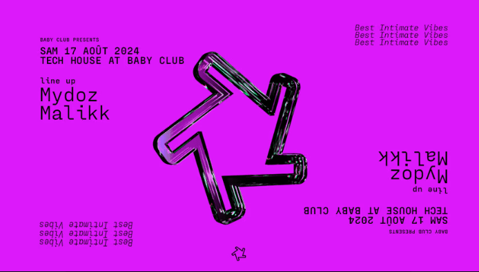 Tech house at Baby - Mydoz + Malikk - Baby Club - 17 août 2024