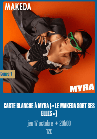 Carte Blanche à Myra - Le Makeda - Marseille - 17 octobre 2024
