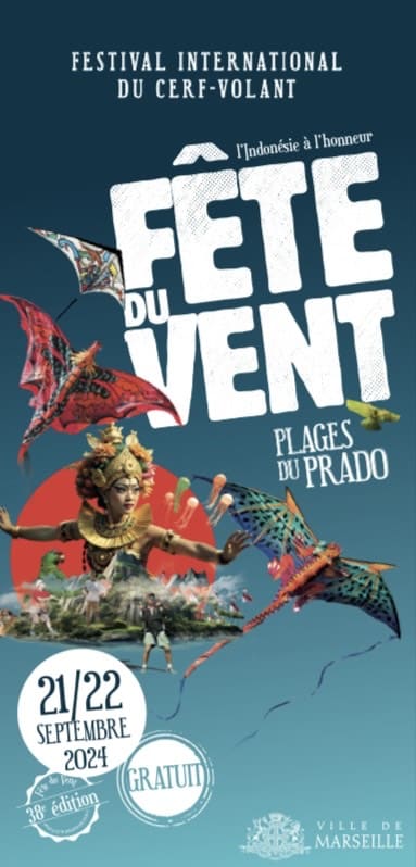 Fête du Vent - Festival International du Cerf - Volant - Plage du Prado - 21 & 22 septembre 2024