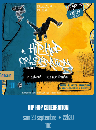 Hip Hop Celebration - Le Makeda - 28 septembre 2024