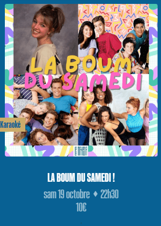 La Boum du Samedi - Karaoké - Le Makeda - 19 octobre 2024