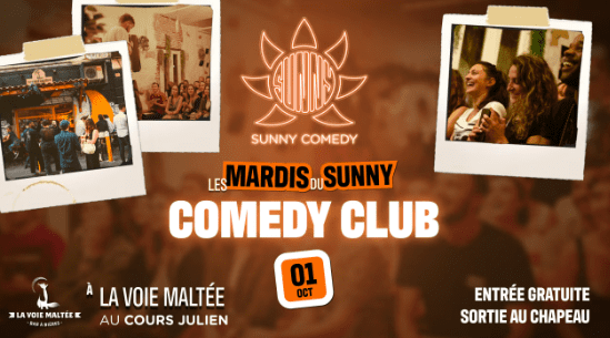 Sunny Comedy Club - La Voie Maltée - 01 octobre 2024
